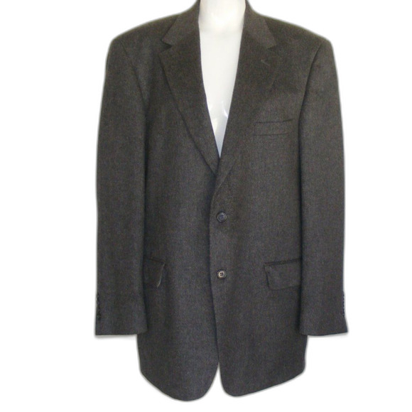 GRANT THOMAS Cashmere Jacket, 42R, Gray, 2 buttons, Soft! - Picture 9 of 14